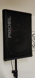 Coppia diffusori casse speaker Proel TFL15P 400 W
