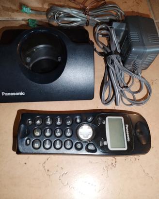 Panasonic telefono vintage cordless, blu, con base