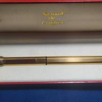 penna  cartier stilografica placcata in oro 