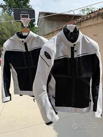 Coppia giacche moto estive Clover uomo M + donna L