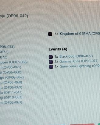 Mazzo Reiju One Piece TGC