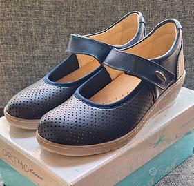 Scarpe Donna Pelle Blu 37