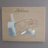 quadro ricordo nascita bimbo/ bimba fatto a mano