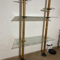 Credenza scaffale vetro legno