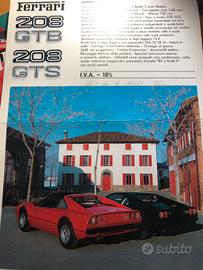 Ferrari depliant 208 gts-gtb gt4-308 gt4