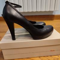 Scarpe tacco pelle con cinturino