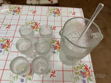 Set 6 bicchieri con caraffa per bevande sangria
