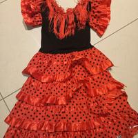 VESTITO BALLERINA FLAMENCO CARNEVALE BAMBINA