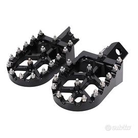 Pedane moto in alluminio nere