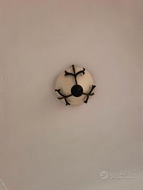Lampada/plafoniera da soffitto in ferro battuto