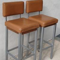 Sgabelli da esterno/interno vera pelle in Stile