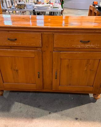 Credenza in pino 2 ante 2 cassetti