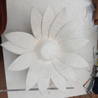Girasole, creazione artistica in cartapesta da ult