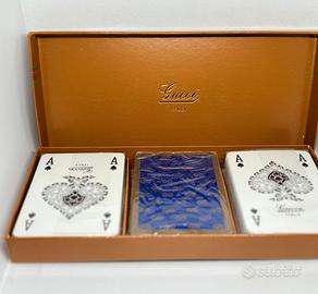 Gucci cofanetto carte da gioco vintage