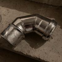 Curva acciaio inox + tubo 100x80