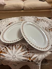 Coppia piatti ovali vintage Galbani Italy