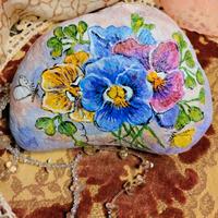  pietra decorativa dipinta a mano