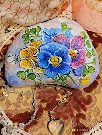  pietra decorativa dipinta a mano