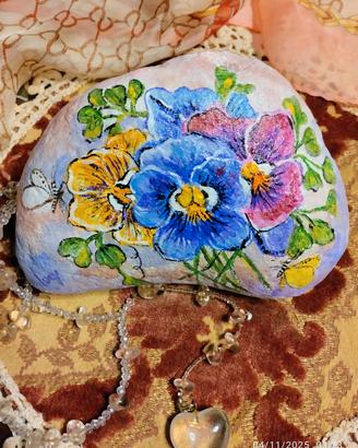  pietra decorativa dipinta a mano