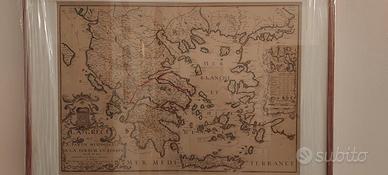 Carta geografica Grecia  '700