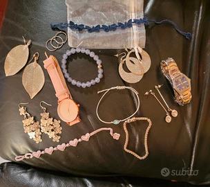 Lotto 16 bijoux inclusi 2 orologi