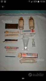 Vetreria da laboratorio d'epoca per uso collezioni