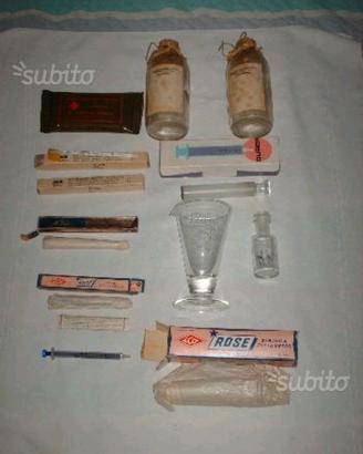 Vetreria da laboratorio d'epoca per uso collezioni
