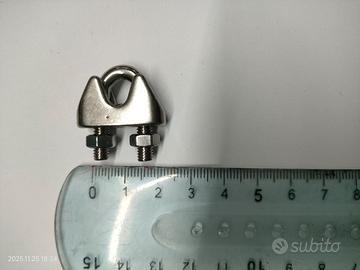 100 morsetti acciaio inox per cavo d.5mm