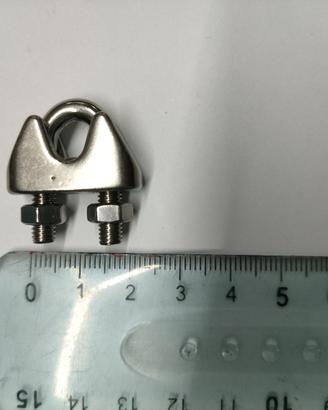 100 morsetti acciaio inox per cavo d.5mm