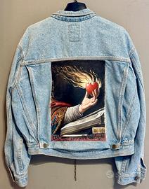 Giacca di Jeans Denim dipinta a mano Vintage
