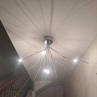 Lampadario di design steli metallo 6 punti luce
