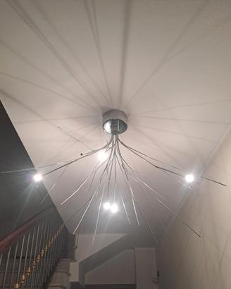Lampadario di design steli metallo 6 punti luce