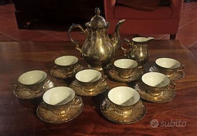 Servizio da caffè Bavaria bagnato in argento 750