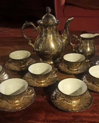 Servizio da caffè Bavaria bagnato in argento 750