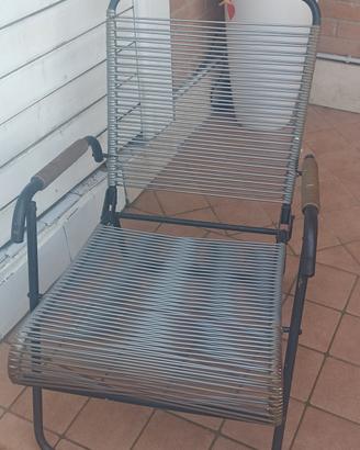 poltrona sdraio da giardino vintage anni 70 