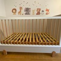 Culla trasformabile in lettino e armadio