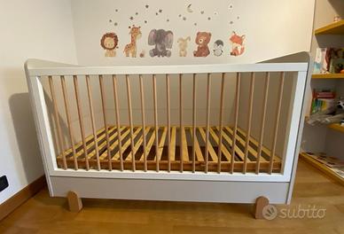 Culla trasformabile in lettino e armadio