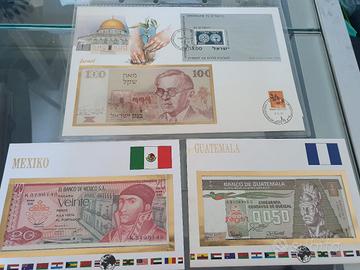 Lotto banconote mondo FDS+francobolli