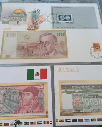 Lotto banconote mondo FDS+francobolli