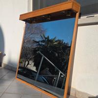 Specchio con cornice e faretti 105x114