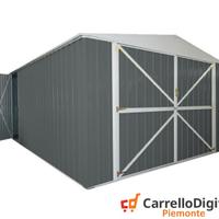 Box acciaio garage lamiera 360x600 grigio scuro