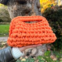 Yuki_yarns Borsa pochette arancione