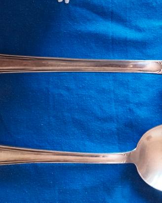 Set 2 Posate Vintage Argentate Cucchiaio + Mestolo