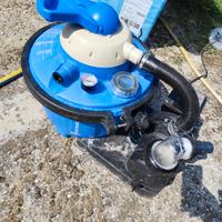 pompa e filtro a sabbia per piscina