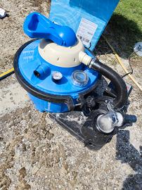 pompa e filtro a sabbia per piscina