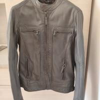 Oakwood 60901 Giacca di pelle  Grigio, Medium Uomo