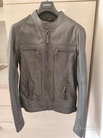 Oakwood 60901 Giacca di pelle  Grigio, Medium Uomo