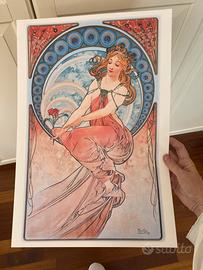 Poster stampa Mucha le arti pittura quadro liberty