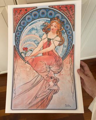 Poster stampa Mucha le arti pittura quadro liberty