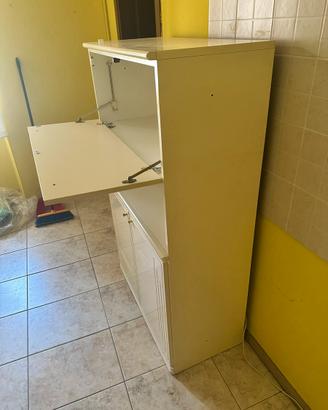 Credenza Bianca con Ribaltina 2 Ante